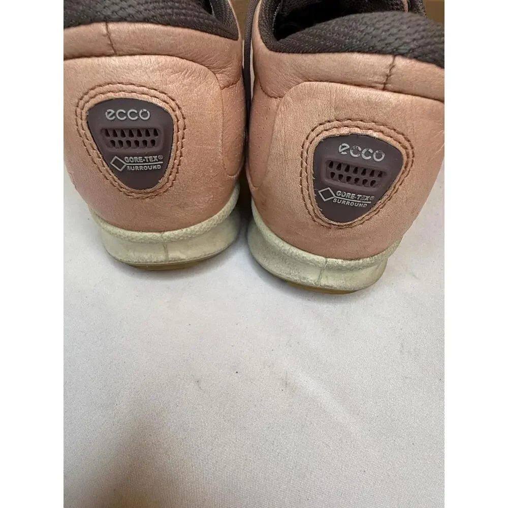 ECCO Gore-Tex Surround salmon Size 38 US Sz 7 yak leather lace-up golf sneakers